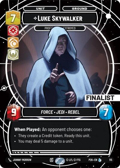 Luke Skywalker Profit or Be Destroyed Finalist