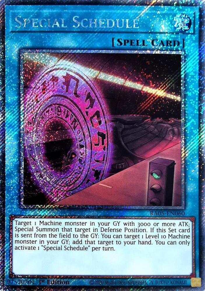 Special Schedule (Platinum Secret Rare) - Rarity Collection 5 - YuGiOh - TCGplayer.com Special Schedule (Platinum Secret Rare) - Rarity Collection 5 - YuGiOh - TCGplayer.com