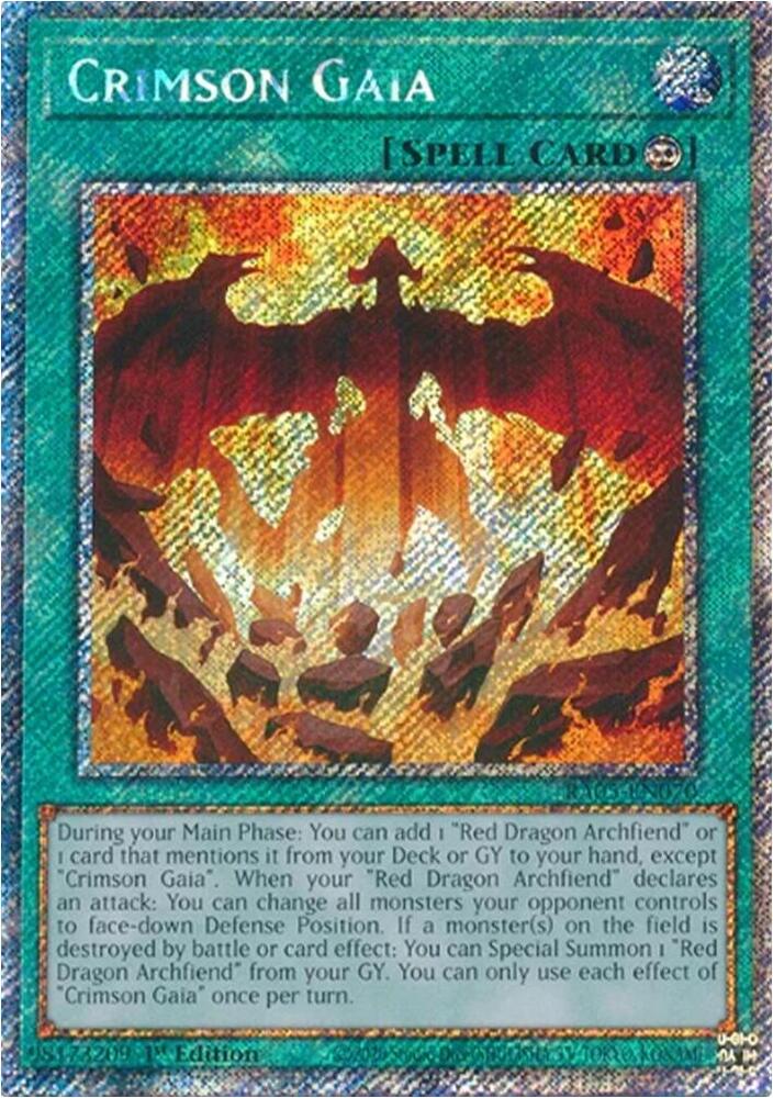 Crimson Gaia (Platinum Secret Rare) - Rarity Collection 5 - YuGiOh