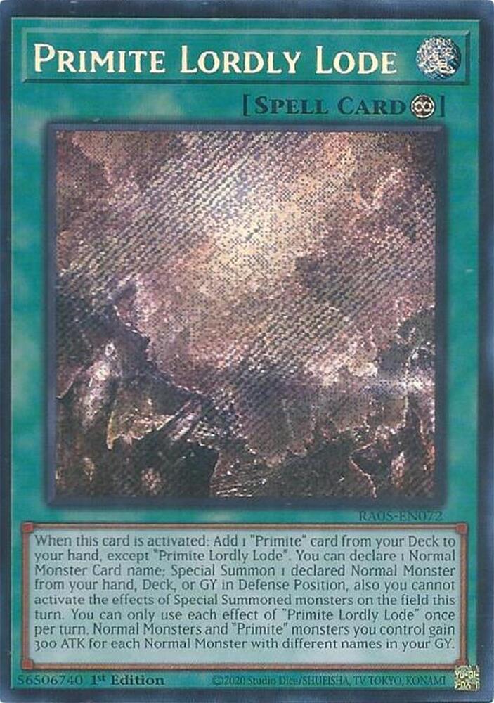 Primite Lordly Lode (Secret Rare) - Rarity Collection 5 - YuGiOh