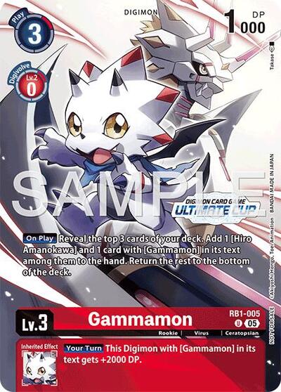 Gammamon - RB1-005 (Ultimate Cup 26-27 Season 1 Top 16) Resurgence Booster Uncommon Digimon card — value and price