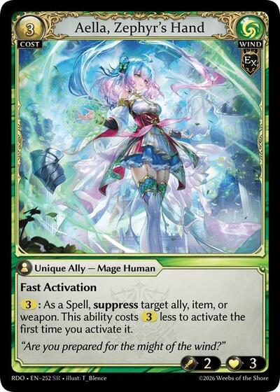 Aella, Zephyr's Hand card