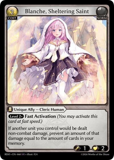 Blanche, Sheltering Saint card