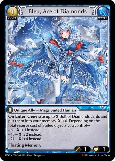 Bleu, Ace of Diamonds card