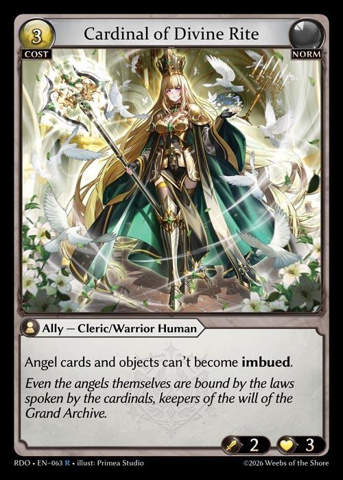 Cardinal of Divine Rite - Radiant Origins - Grand Archive TCG