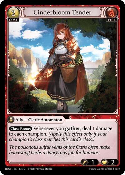 Cinderbloom Tender