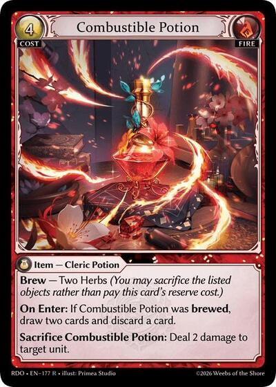 Combustible Potion card
