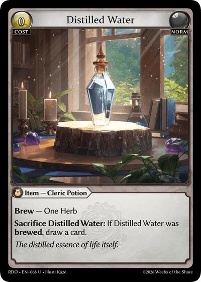 Distilled Water card