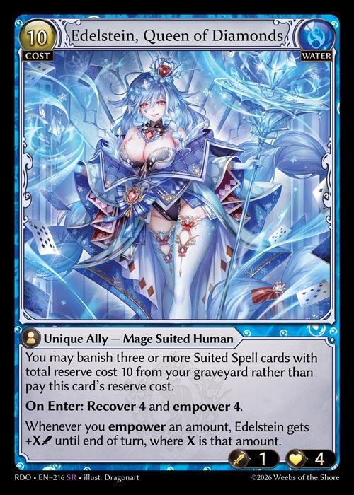 その他 grand archive Queen of Diamonds foil Edelstein, Queen of Diamonds - Radiant Origins - Grand Archive TCG