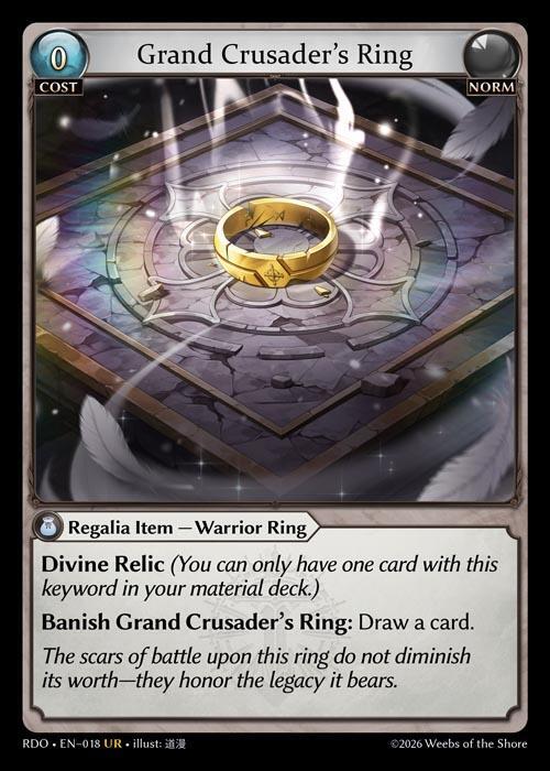 その他 Grand Archive Grand Crusader's Ring Grand Crusader's Ring - Radiant Origins - Grand Archive TCG