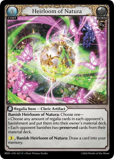 Heirloom of Natura card