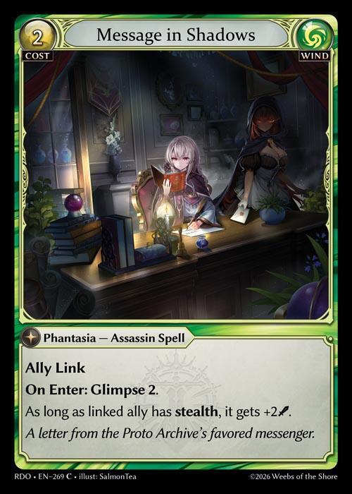 Message in Shadows - Radiant Origins - Grand Archive TCG