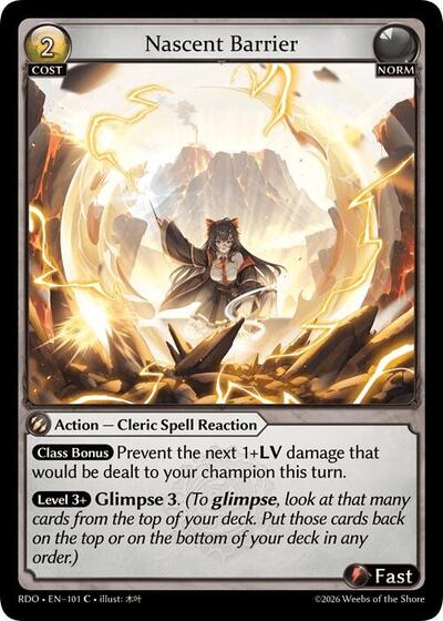 Nascent Barrier card