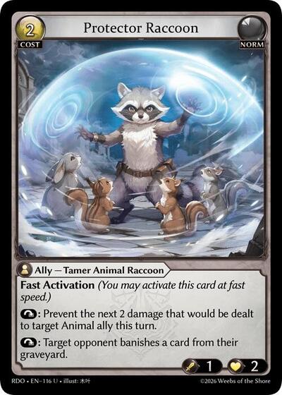 Protector Raccoon card