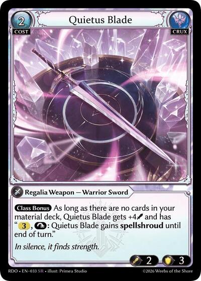 Quietus Blade card