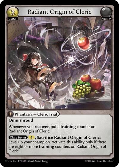 Radiant Origin of Cleric card