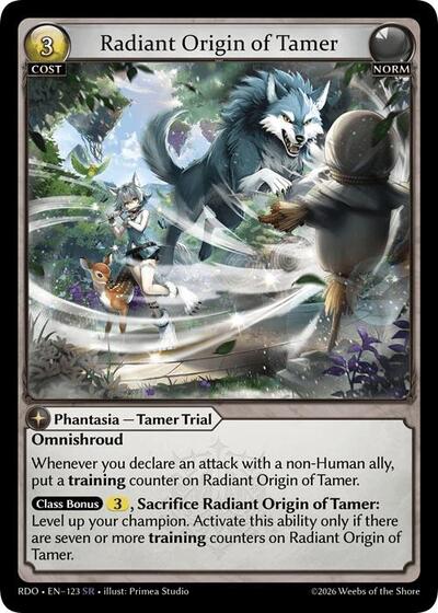 Radiant Origin of Tamer card