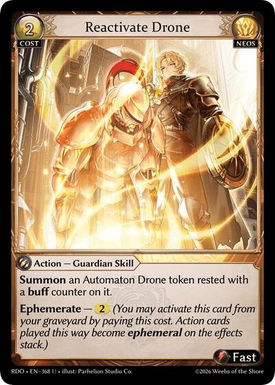 Reactivate Drone card