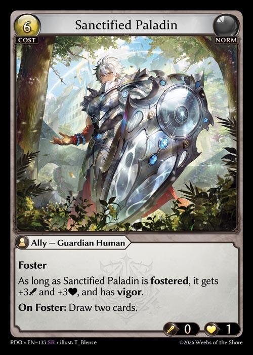 Sanctified Paladin - Radiant Origins - Grand Archive TCG