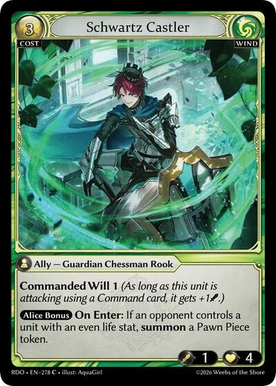 Schwartz Castler — Foil Radiant Origins Common Grand Archive card — value and price