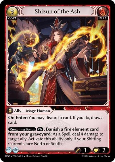 Shizun of the Ash — Foil Radiant Origins Rare Grand Archive card — value and price