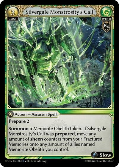 Silvergale Monstrosity's Call card