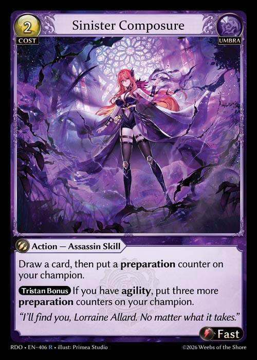 Sinister Composure - Radiant Origins - Grand Archive TCG