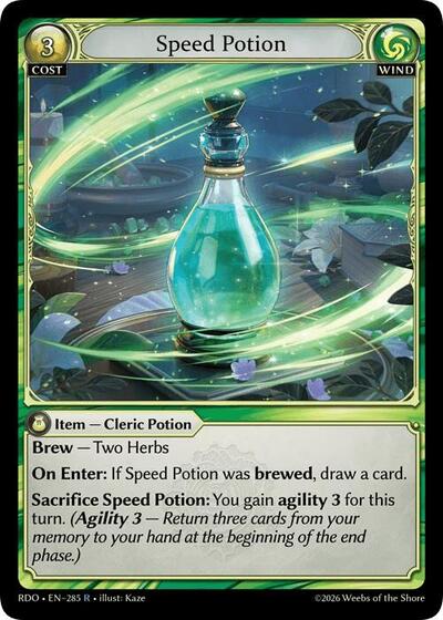 Speed Potion card