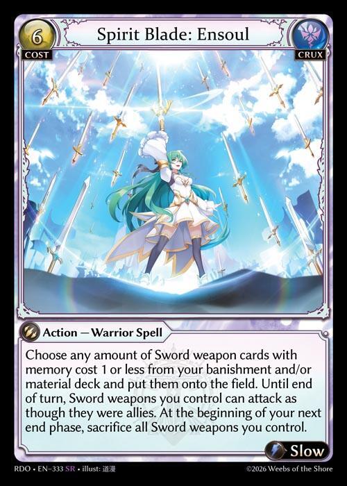 その他 Spirit Blade: Retribution UR Spirit Blade: Retribution - Radiant Origins - Grand Archive TCG