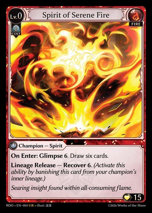 Spirit of Serene Fire - Radiant Origins - Grand Archive TCG