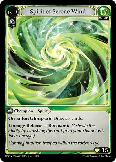 Spirit of Serene Wind card