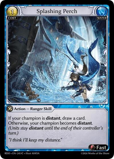 Splashing Perch — Foil Radiant Origins Common Grand Archive card — value and price