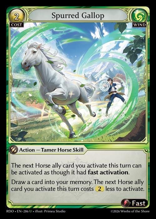 acgカード Legend of SP⭐︎64 Spurred Gallop - Radiant Origins - Grand Archive TCG - TCGplayer.com