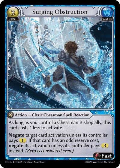 Surging Obstruction card