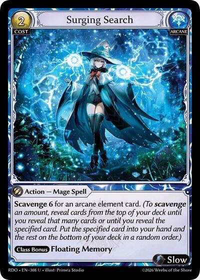 Surging Search card