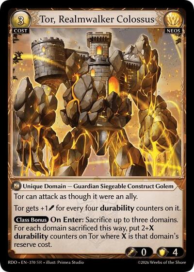 Tor, Realmwalker Colossus card