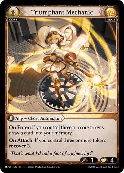 Triumphant Mechanic card