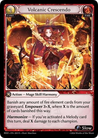 Volcanic Crescendo card