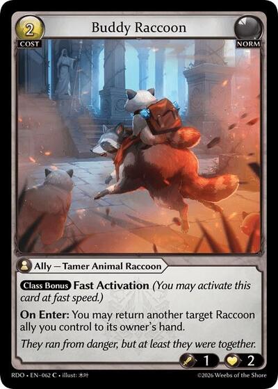 Buddy Raccoon (Curio Foil) card