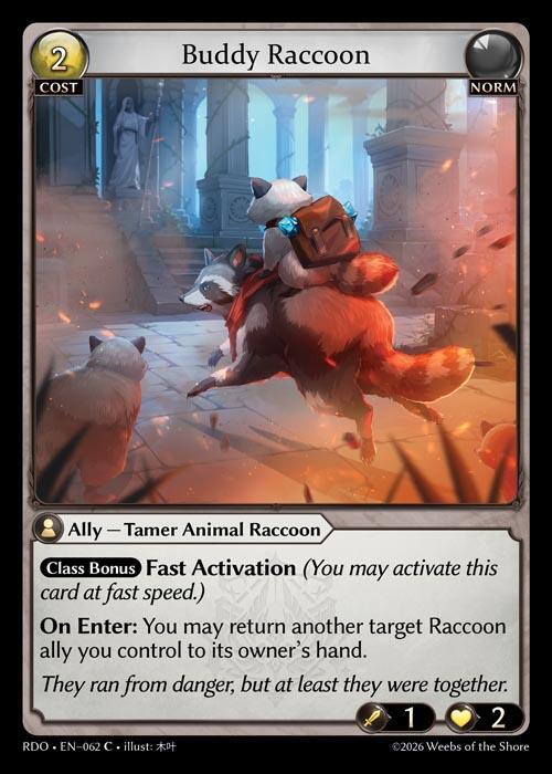 Buddy Raccoon (Curio Foil) - Radiant Origins - Grand Archive TCG -  TCGplayer.com