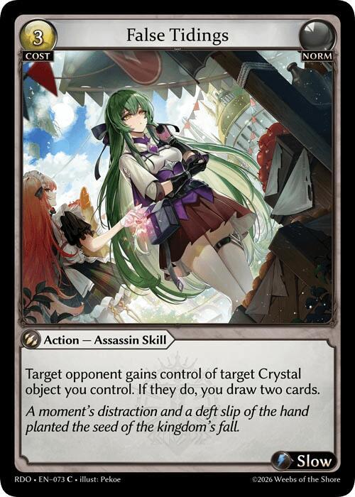 False Tidings (Curio Foil) - Radiant Origins - Grand Archive TCG