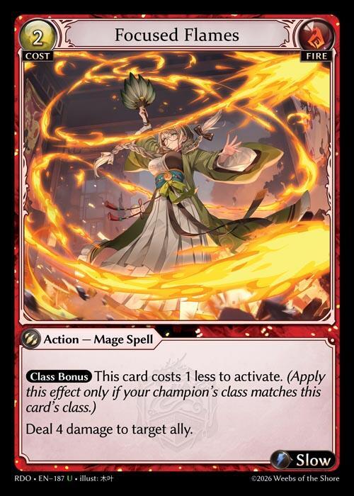 Focused Flames (Curio Foil) - Radiant Origins - Grand Archive TCG