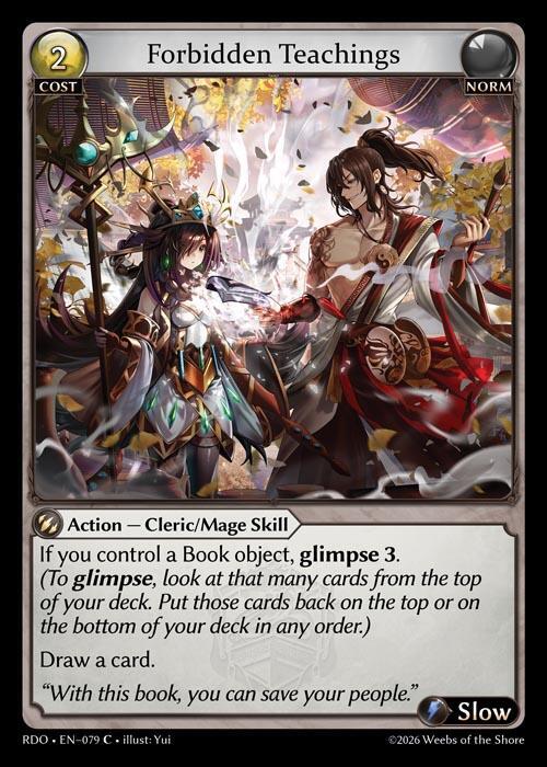 Forbidden Teachings (Curio Foil) - Radiant Origins - Grand Archive