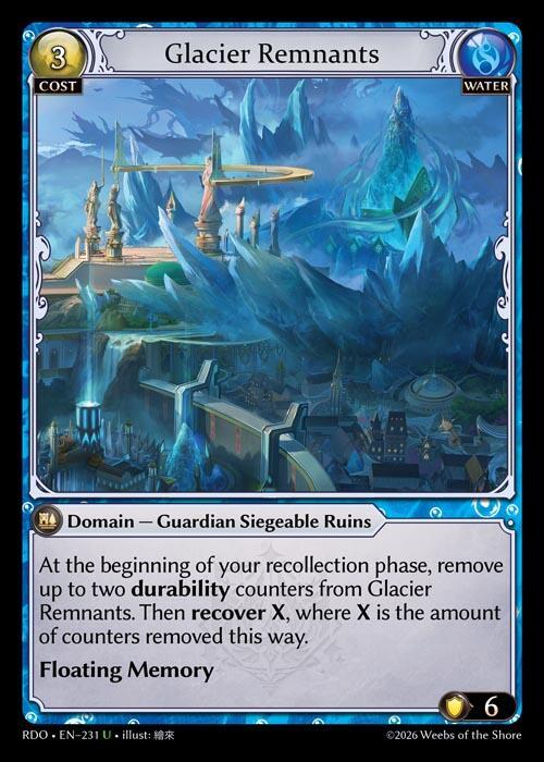 Glacier Remnants (Curio Foil) - Radiant Origins - Grand Archive