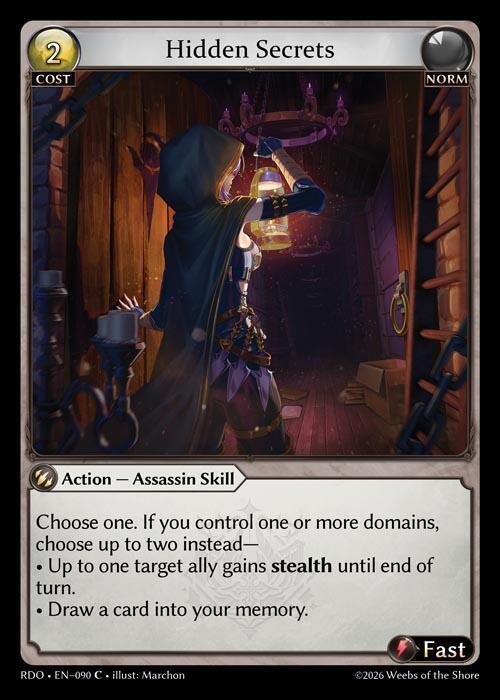 Hidden Secrets (Curio Foil) - Radiant Origins - Grand Archive TCG