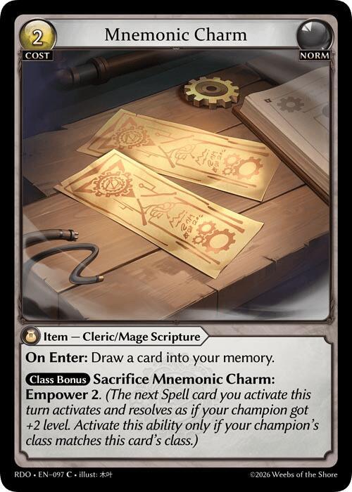 Mnemonic Charm (Curio Foil)
