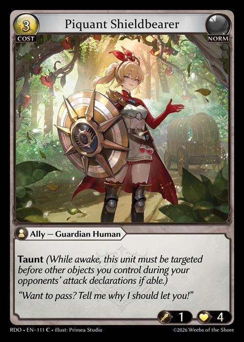 Piquant Shieldbearer (Curio Foil) - Radiant Origins - Grand