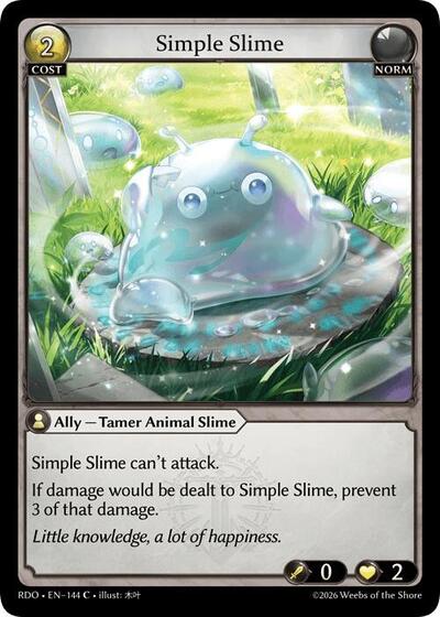 Simple Slime (Curio Foil) Radiant Origins Common Grand Archive card — value and price