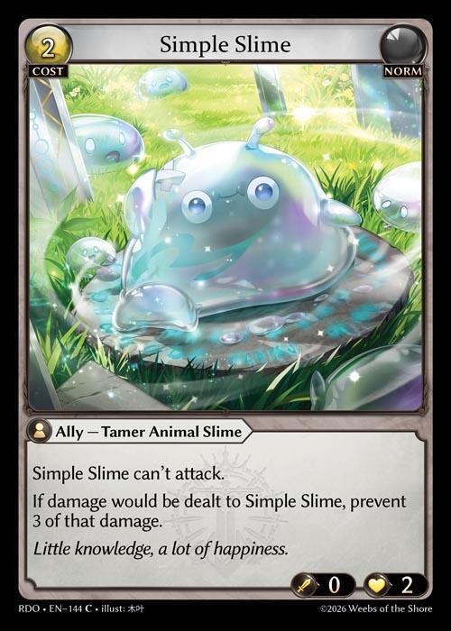 Simple Slime (Curio Foil) - Radiant Origins - Grand Archive TCG