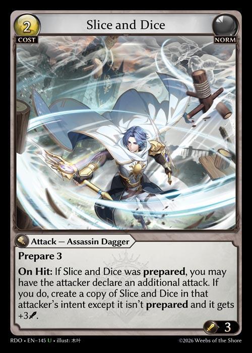 Slice and Dice (Curio Foil) - Radiant Origins - Grand Archive TCG